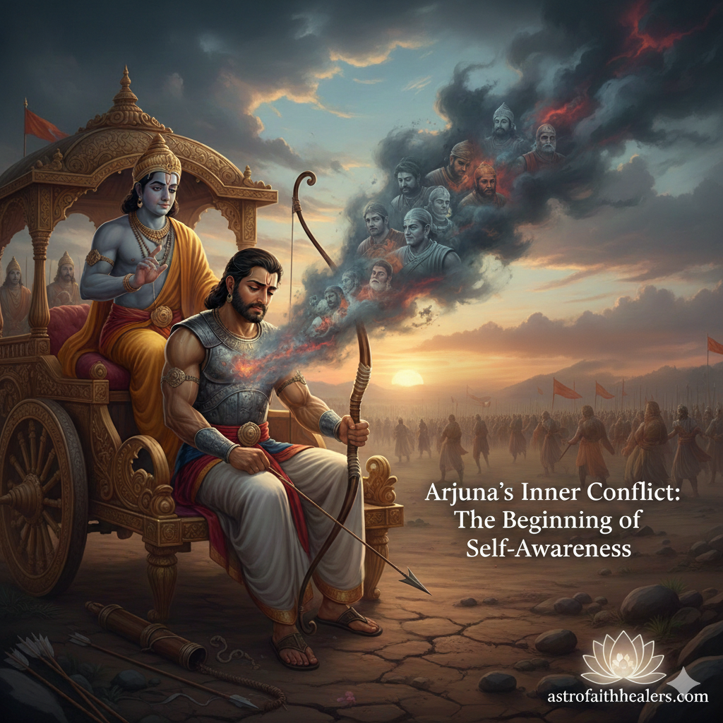 Bhagavad Geeta Chapter 1: Arjuna’s Inner Conflict and the Beginning of Self-Awareness
